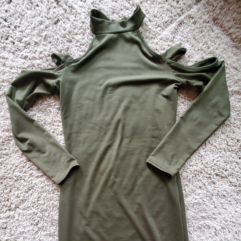 Green mini dress